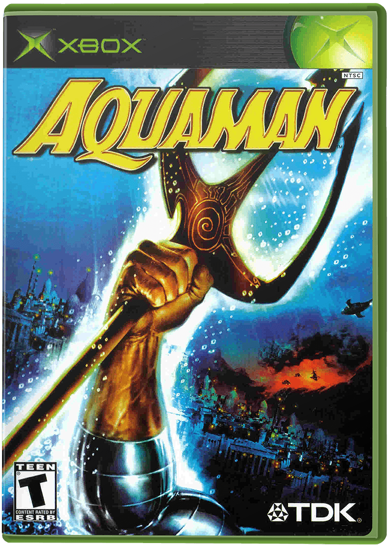 Aquaman Battle for Atlantis box art for Xbox